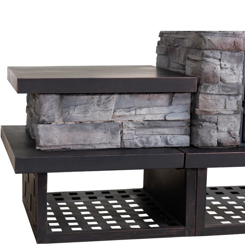 Sunjoy 48 Inch Copper Bel Aire Outdoor Wood Burning Fireplace