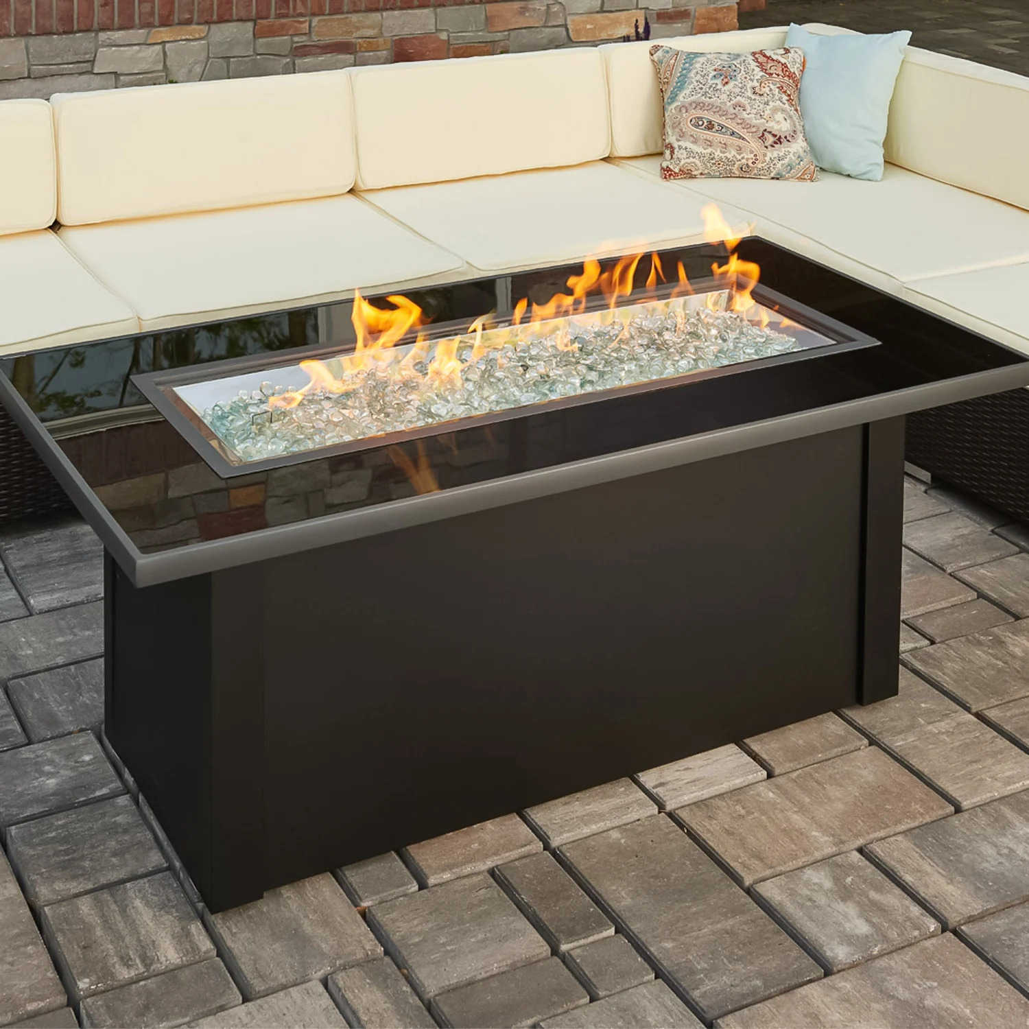 Outdoor Greatroom Company 60 Inch Monte Carlo Gas Fire Table - DSI