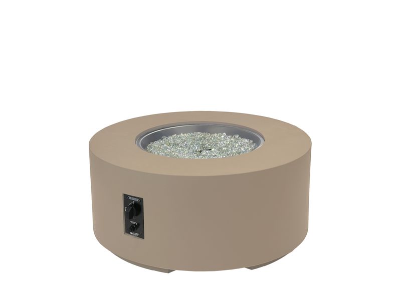 Outdoor Greatroom Company 36 Inch Round Cove Concrete Gas Fire Pit Table