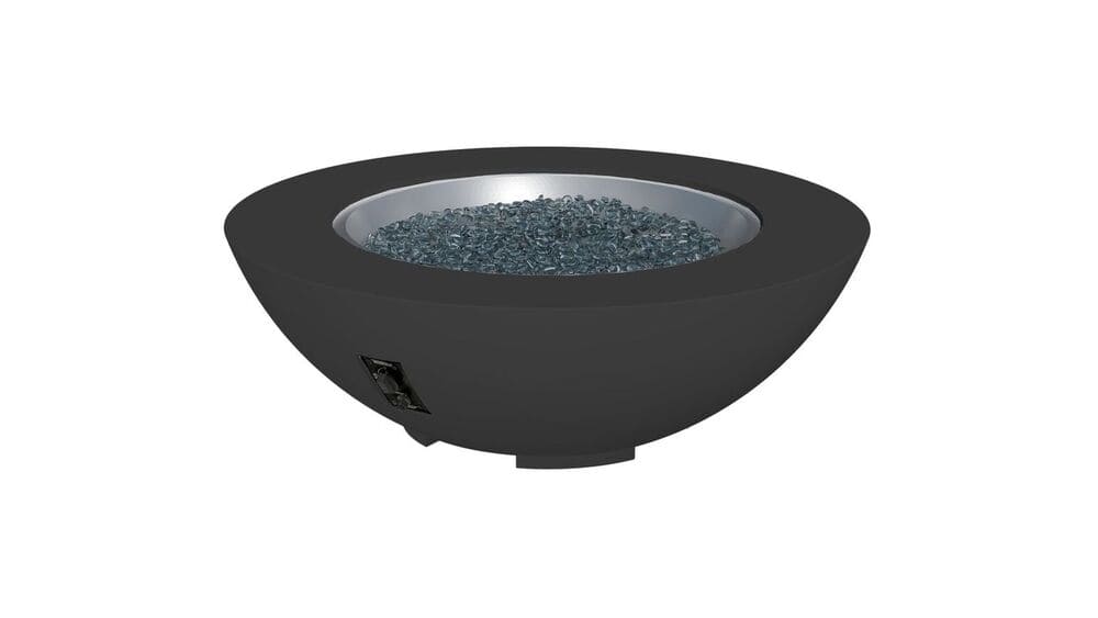 Outdoor Greatroom Company 48 Inch Round Cove Concrete Gas Fire Pit Bowl