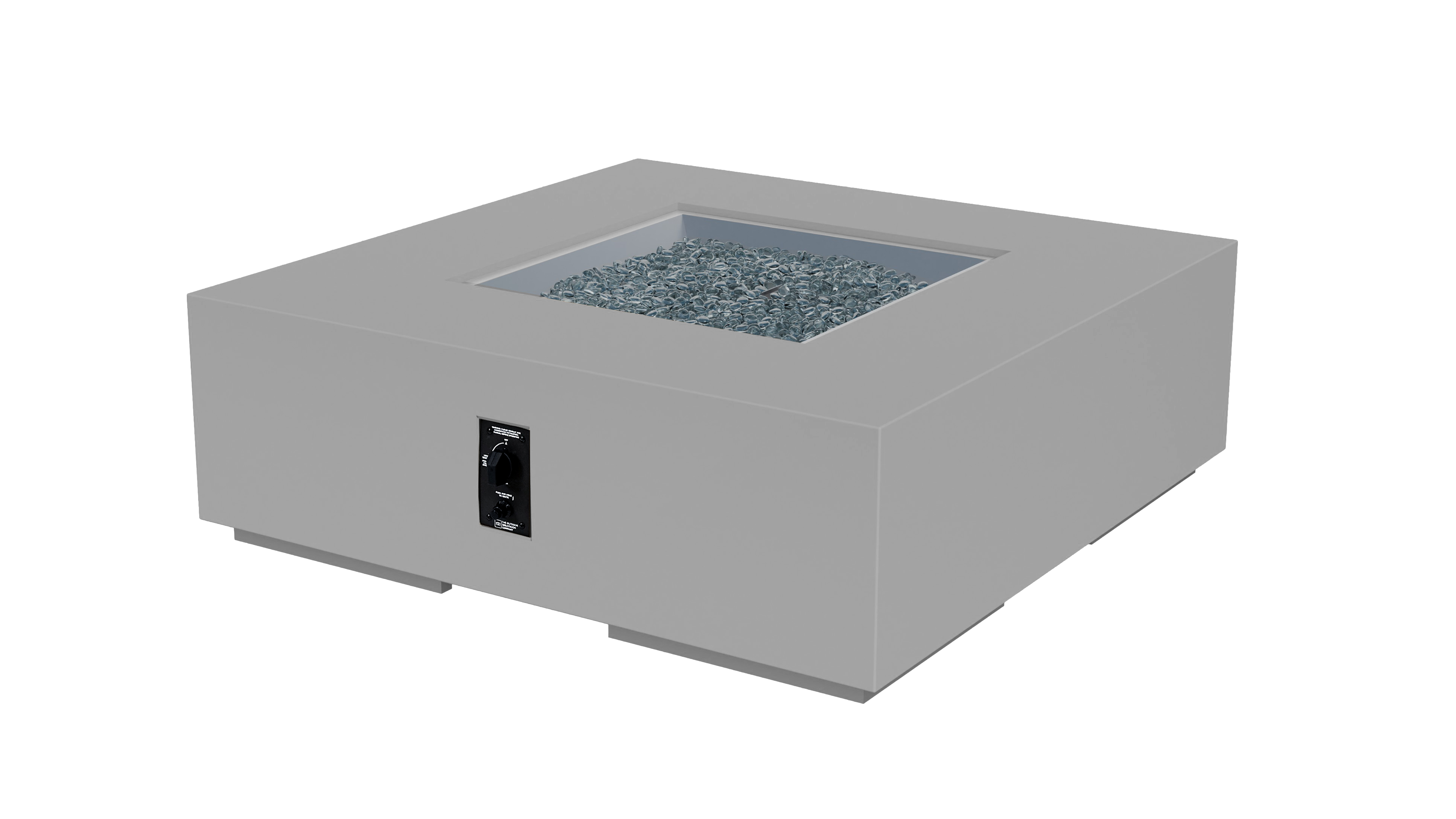 Outdoor Greatroom Company 48 Inch Square Cove Concrete Gas Fire Pit Table