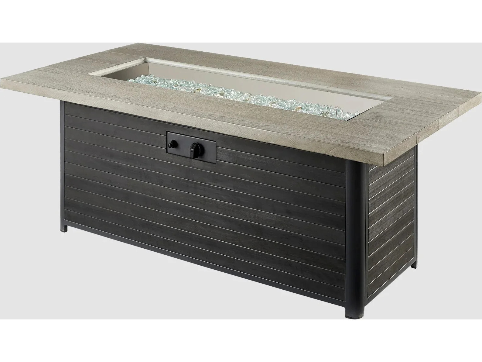 Outdoor Greatroom Company 61 Inch Cedar Ridge Linear Gas Fire Pit Table - DSI