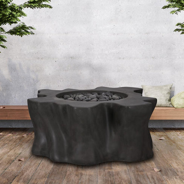 Pyromania Fire Features 46 Inch Root Glass Fiber Reinforced Concrete Gas Fire Table