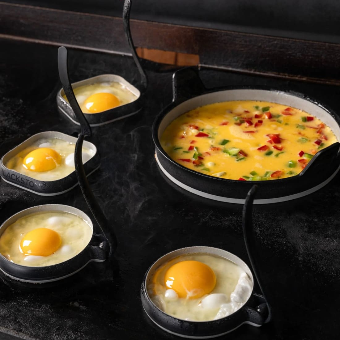 Blackstone Omelet and Egg Rings Silicone Griddle Set