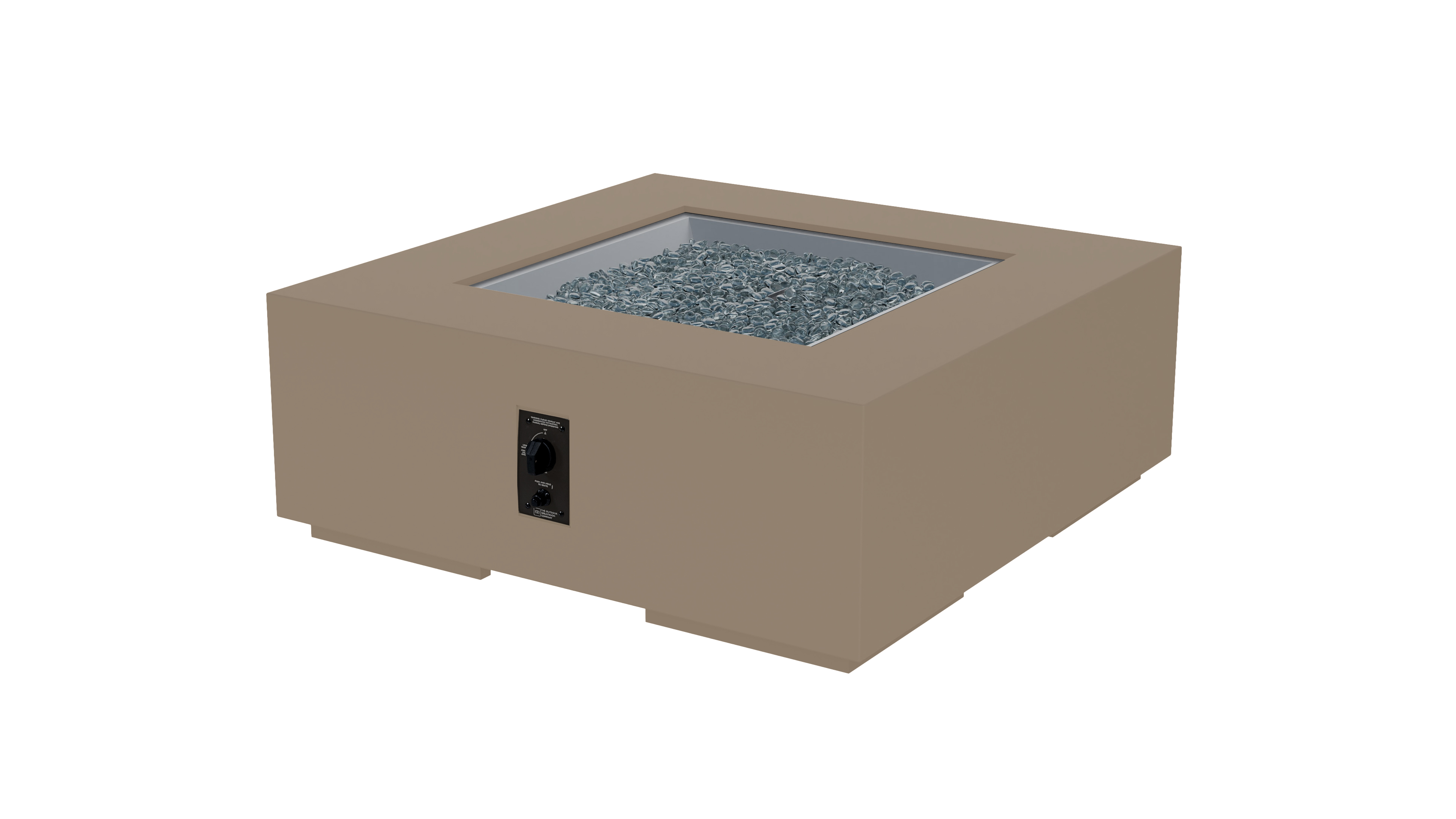 Outdoor Greatroom Company 42 Inch Square Cove Concrete Gas Fire Pit Table