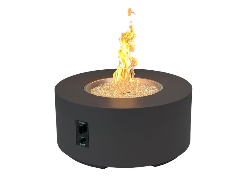 Outdoor Greatroom Company 36 Inch Round Cove Concrete Gas Fire Pit Table
