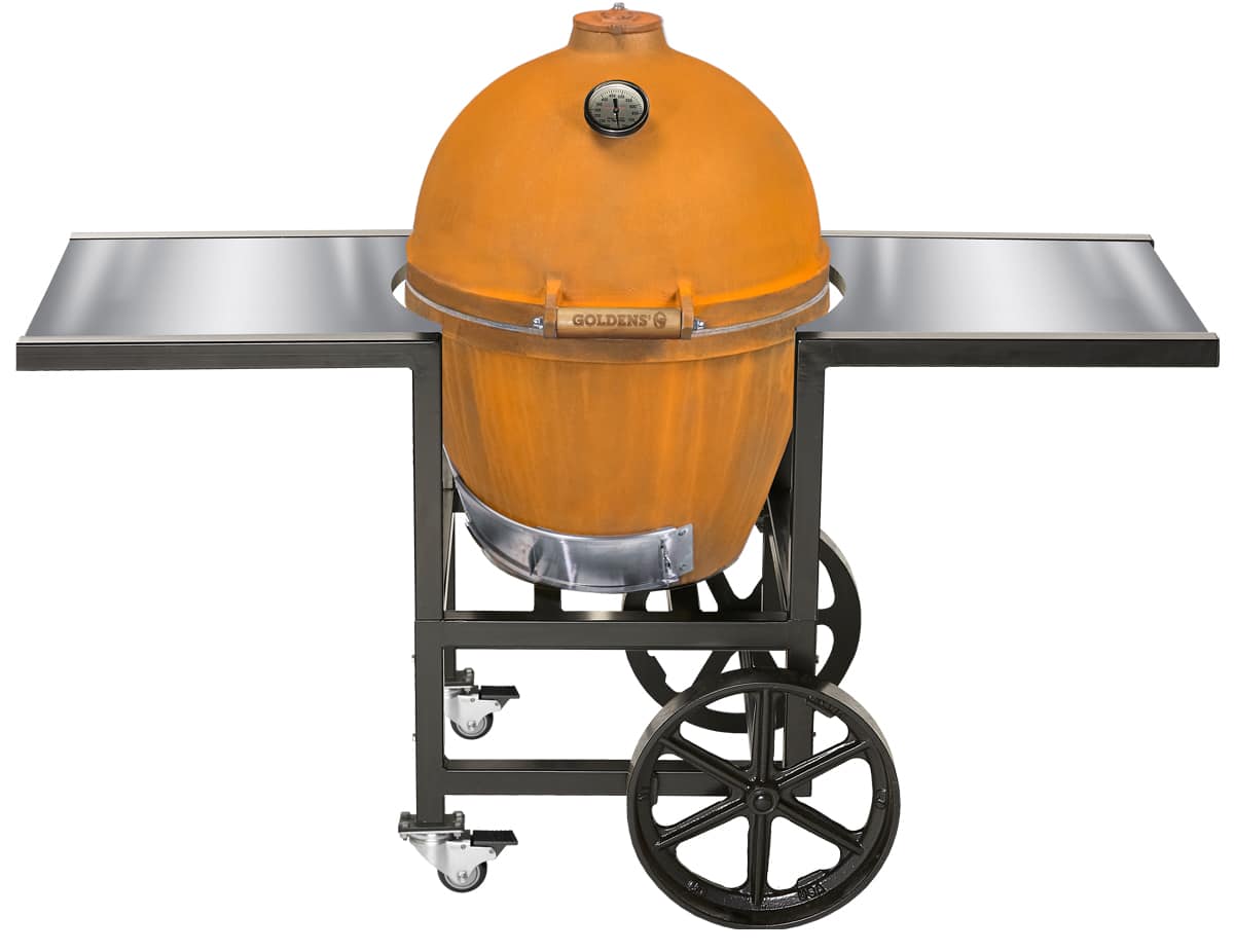 Goldens Cast Iron 20 1/2 Inch Rustic Cooker with Cart