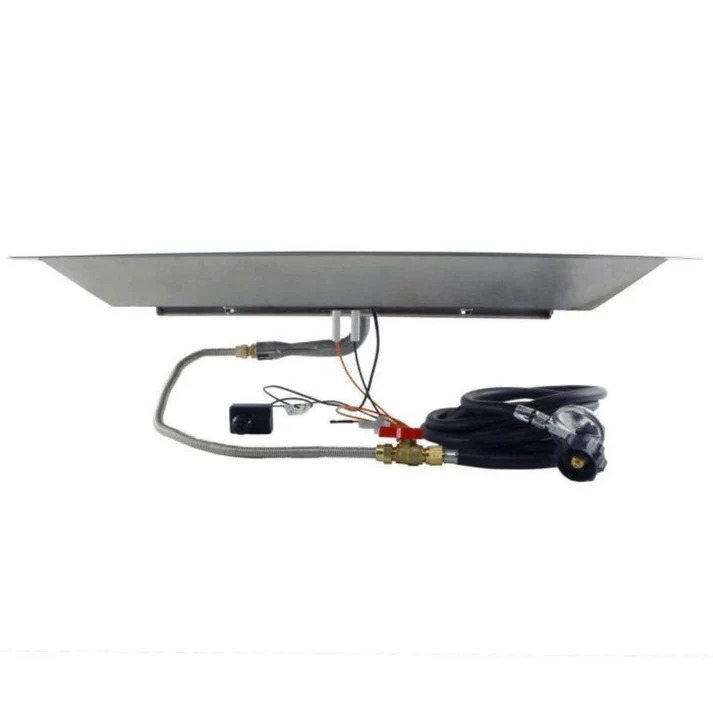 Outdoor Greatroom Company 24 Inch Square Crystal Fire Plus Gas Fire Pit Burner Kit - Manual