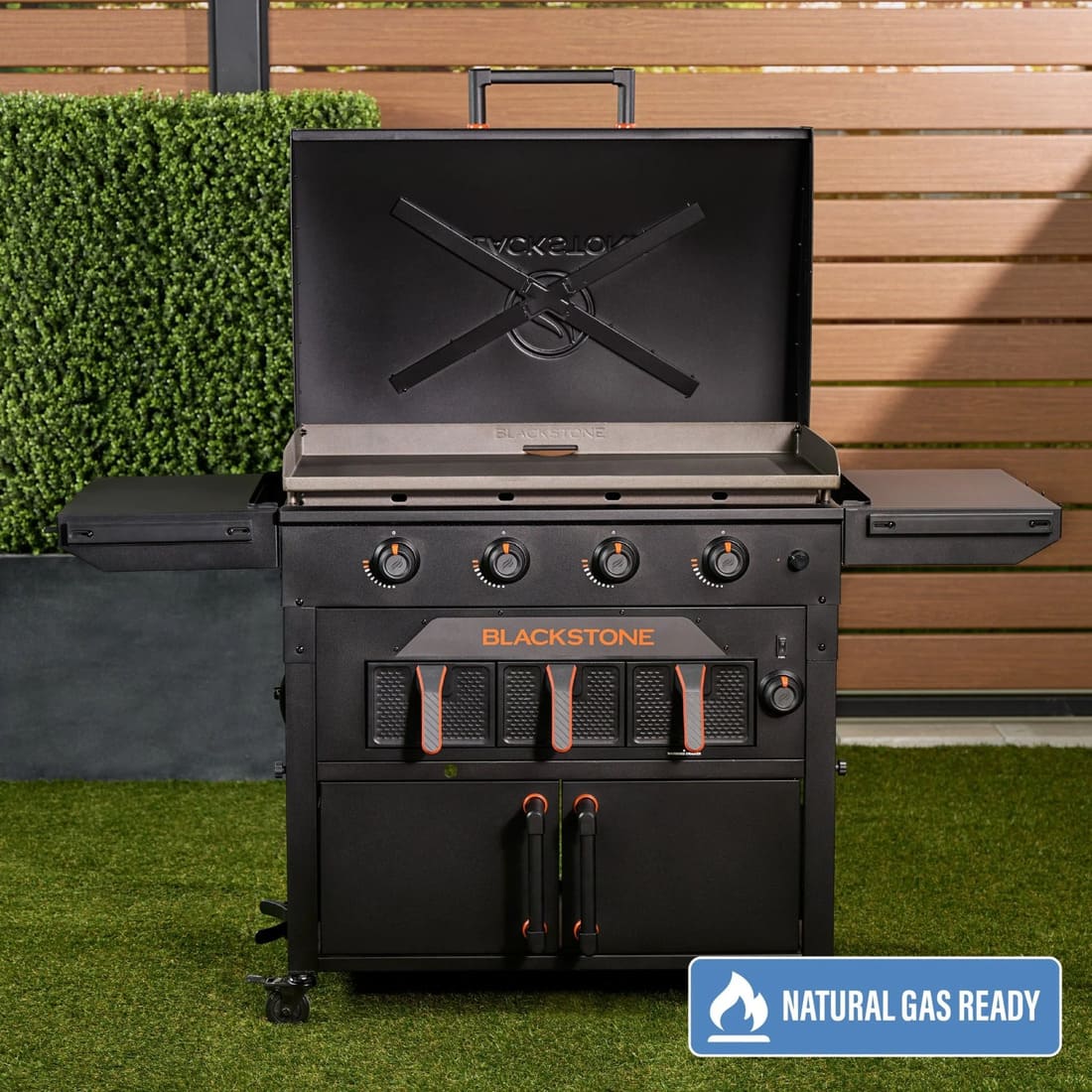 Blackstone 36 Inch Dual Side Shelf Propane Griddle and Airfryer Combo