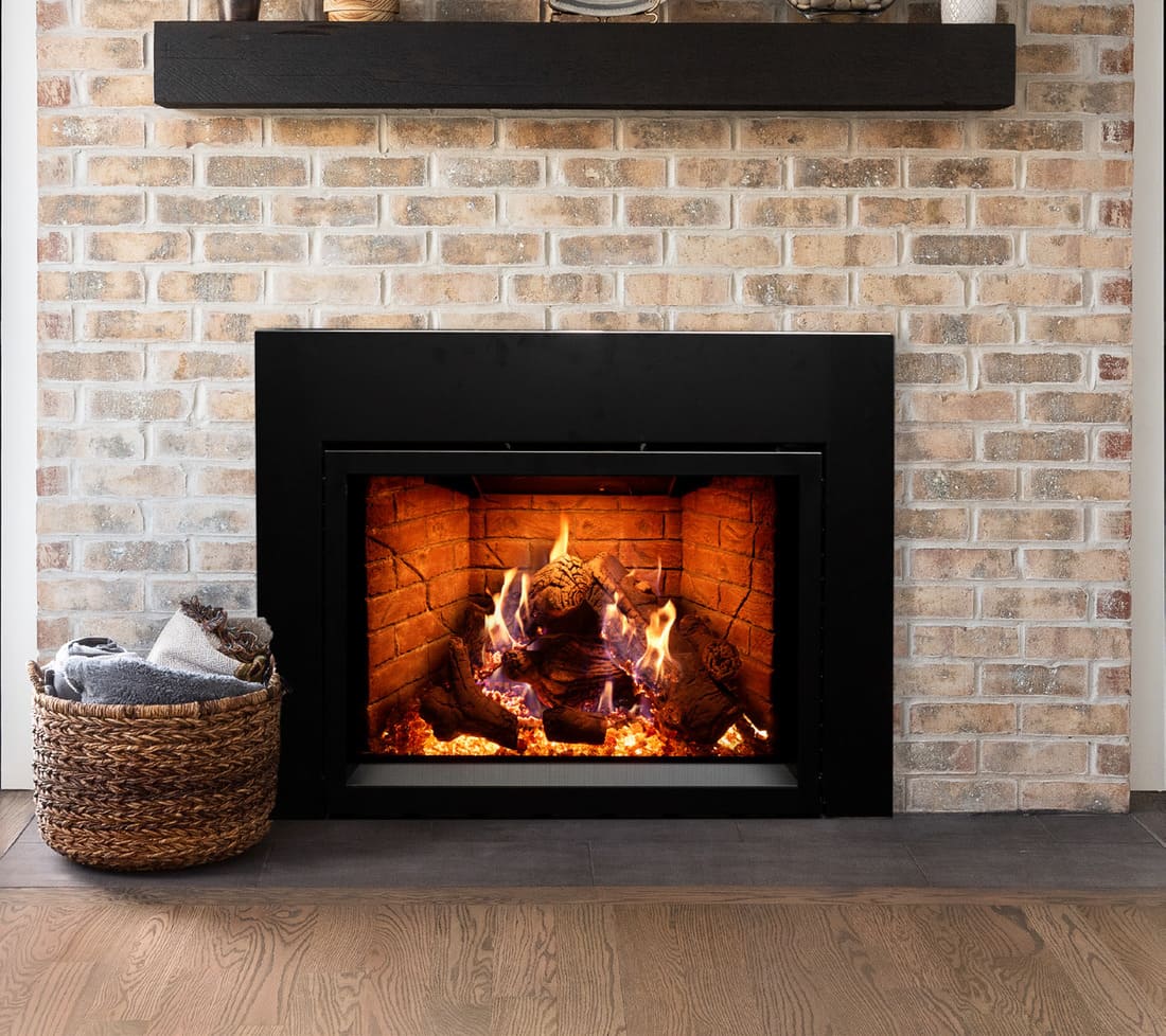 Empire 34 Inch Rainier Direct Vent Gas Fireplace Insert with Intermittent Pilot and On/Off Switch