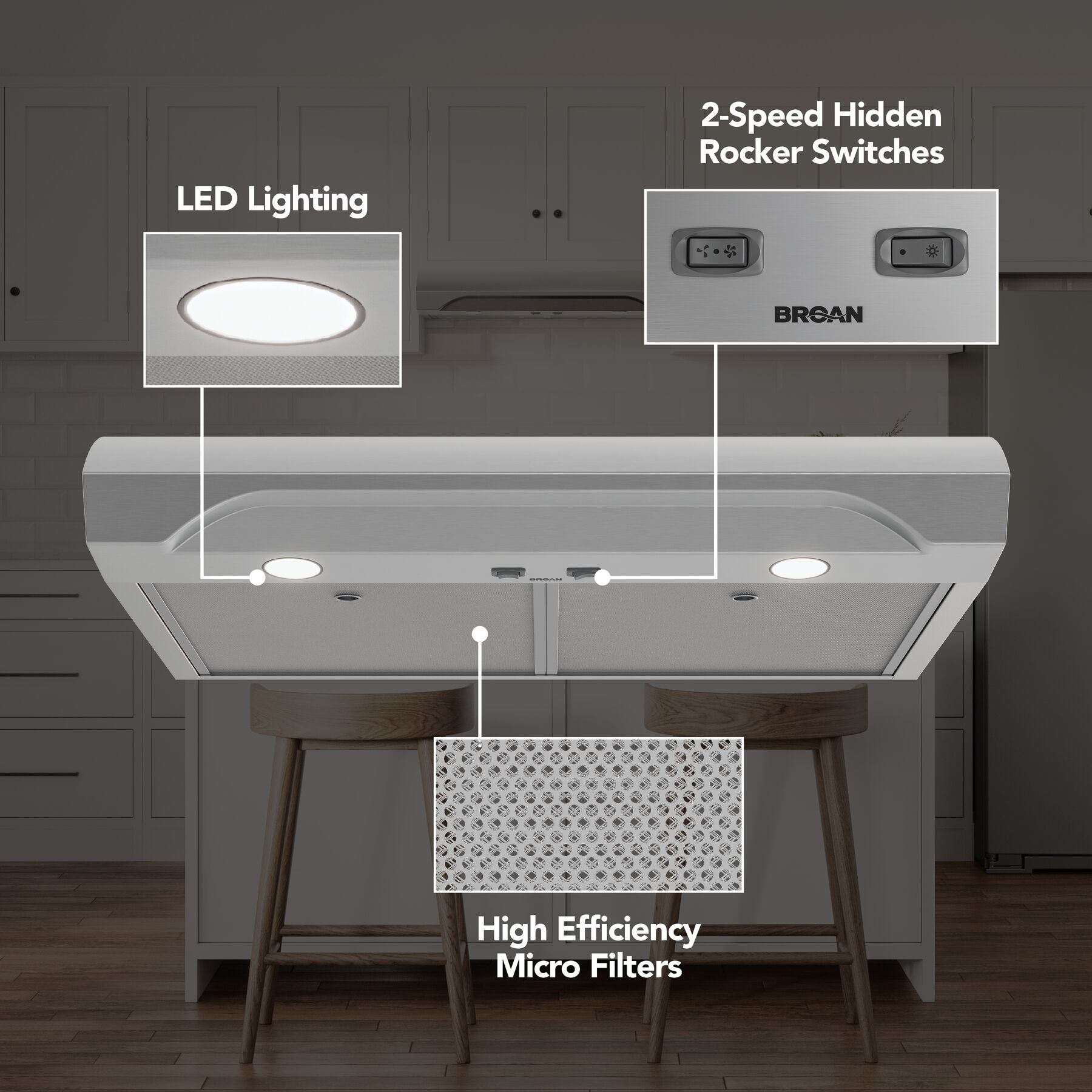 Broan 30 Inch Alta Stainless Steel Range Hood