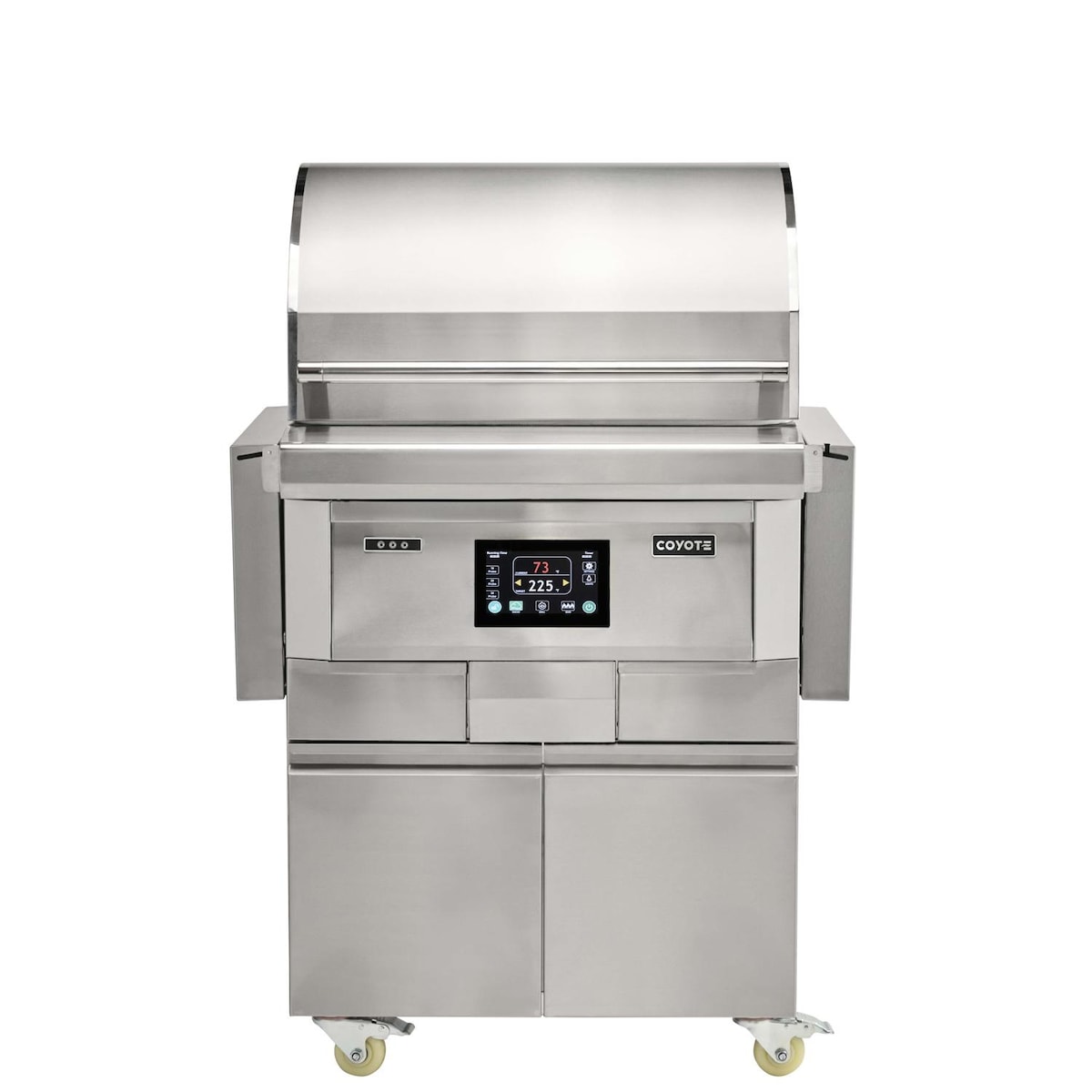 Coyote Outdoor Living 28 Inch Stainless Steel Pellet Grill with Cart