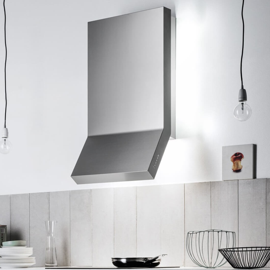 Falmec Rialto Fasteel 24 Inch Stainless Steel 500 CFM Wall Mount Hood