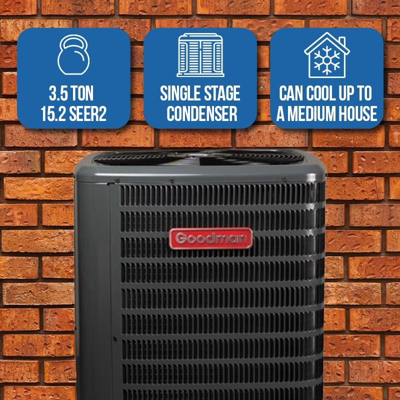 Goodman 3.5 Ton 15.2 Seer2 R32 Single-Stage Split Air Conditioner