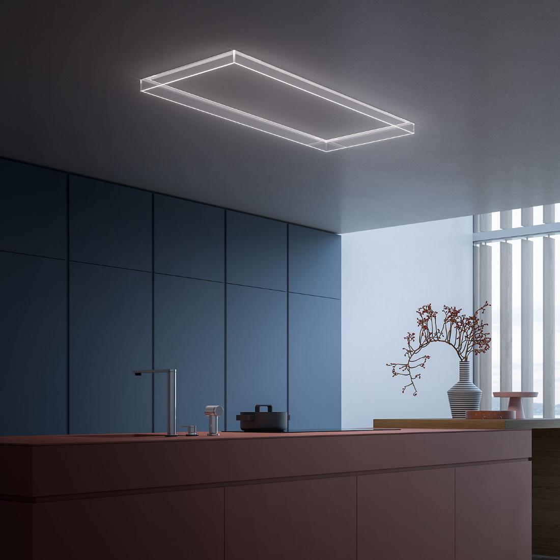 Falmec Alba 48 Inch White Ceiling Hood Liner Insert