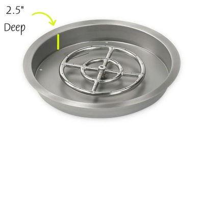 TessaRai 30 Inch Round Drop-in Pan and 18 Inch Burner with Auto Ignition