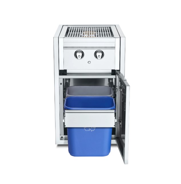 Crown Verity 19 Inch Infinite Series Cabinet Module with Propane Dual Side Burner - Bulk Tank