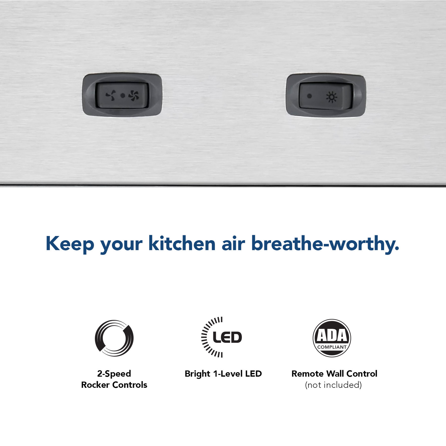 Broan 24 Inch Stainless Steel Built-In Range Hood Power Pack Insert