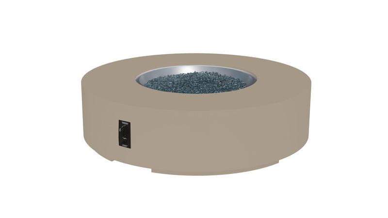 Outdoor Greatroom Company 60 Inch Round Cove Concrete Gas Fire Pit Table