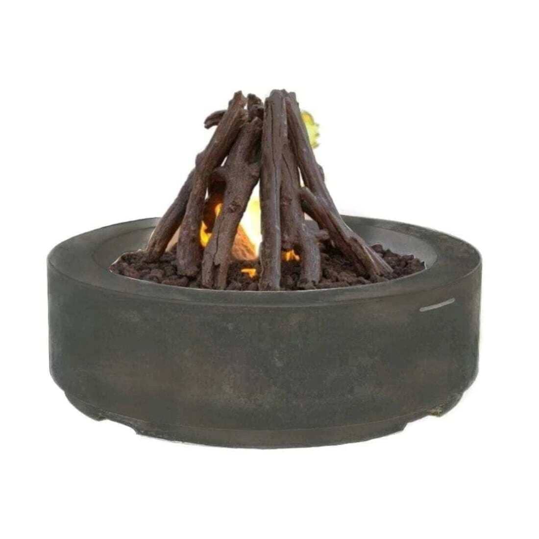American Fyre Designs 48 Inch Louvre Round Gas Fire Pit - Electronic Ignition