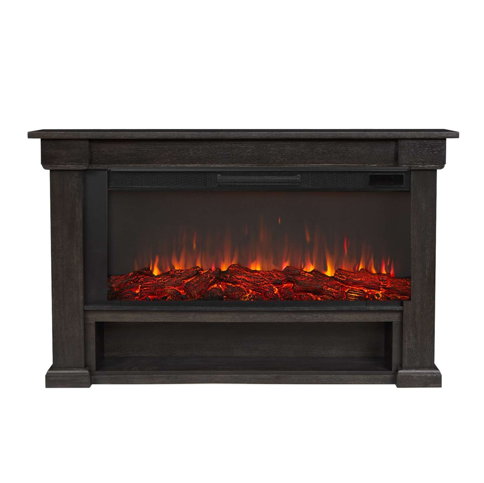Real Flame 69 Inch Sonia Landscape Electric Fireplace with Mantel