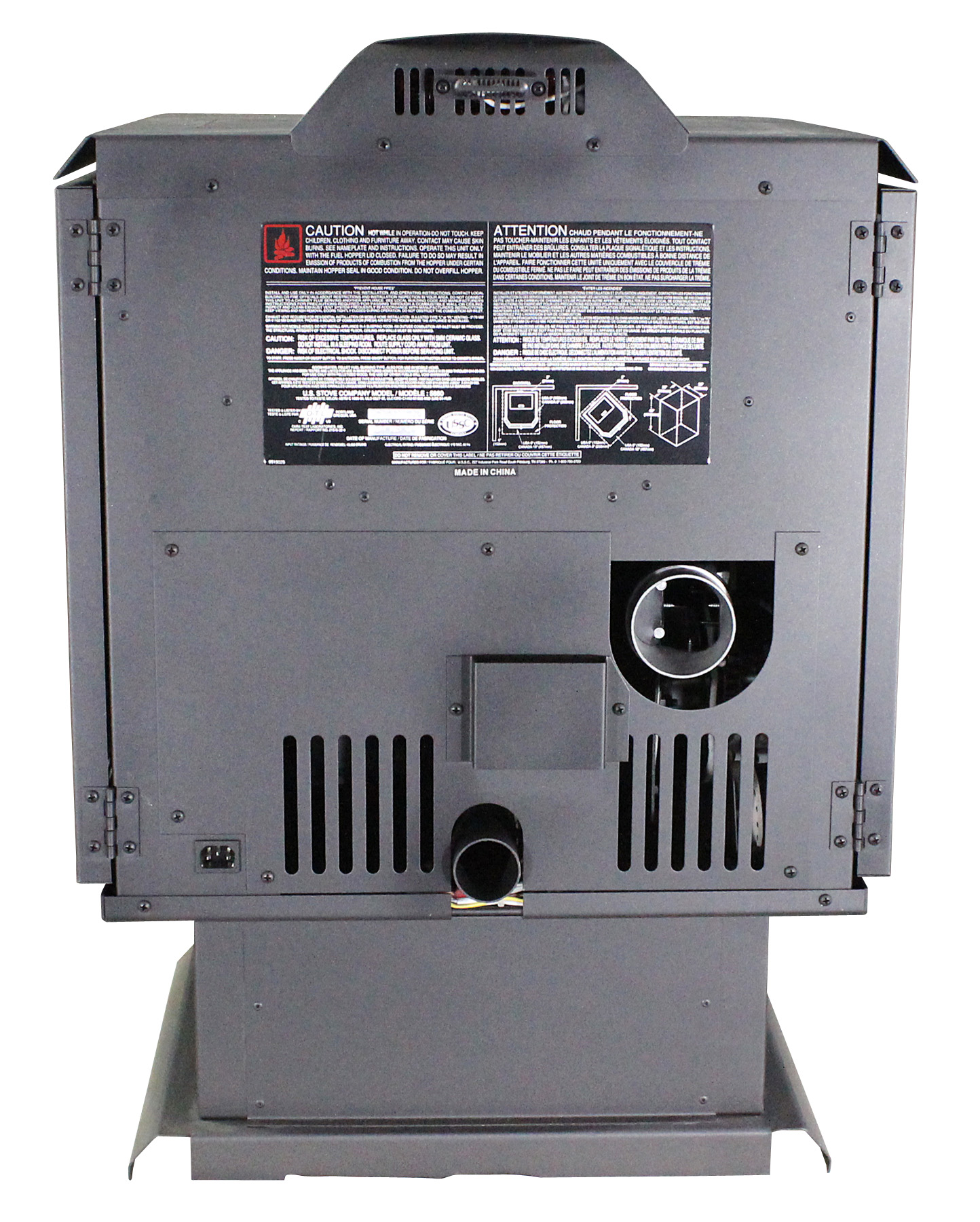 US Stove 25 Inch Ashley AP5660 Bay Front Pellet Stove