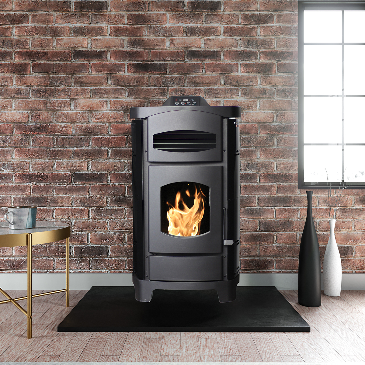 US Stove 21 Inch Ashley AP5780E Pellet Stove - 46 Pound Hopper