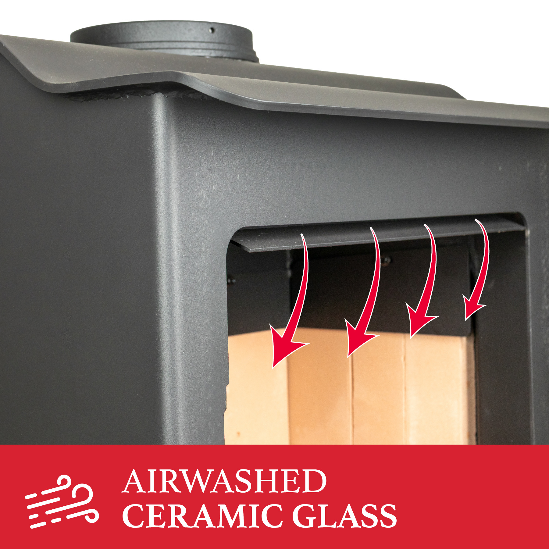 US Stove 23 Inch Ashley AW1120E Pedestal Wood Burning Stove