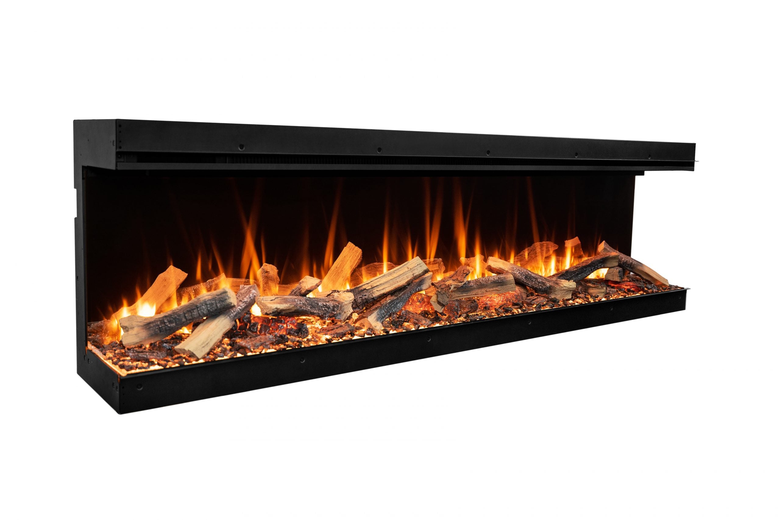 Amantii 75 Inch LumaForest Bay Front Wall Mount Electric Fireplace