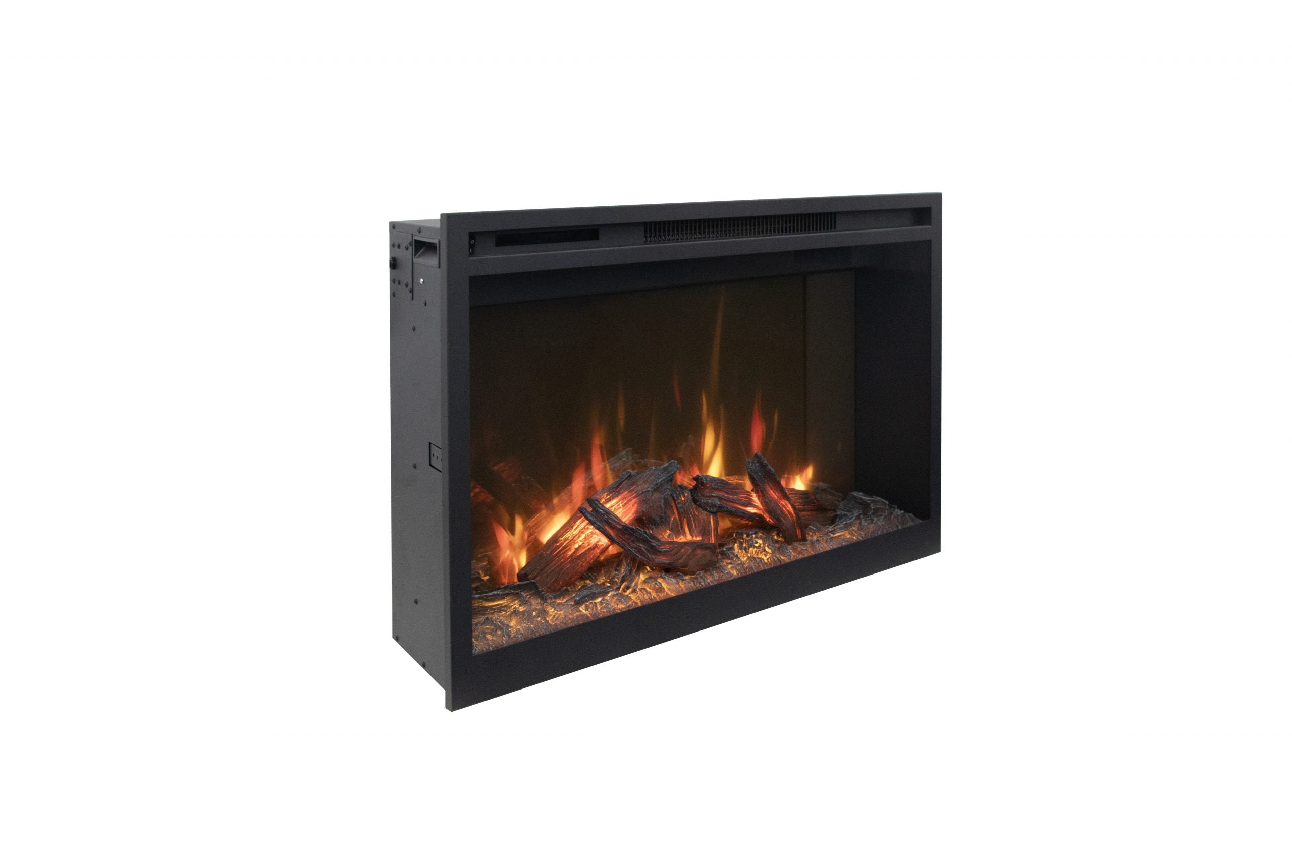 Amantii 30 Inch Fire & Ice RusticStone Smart Built-In Electric Fireplace