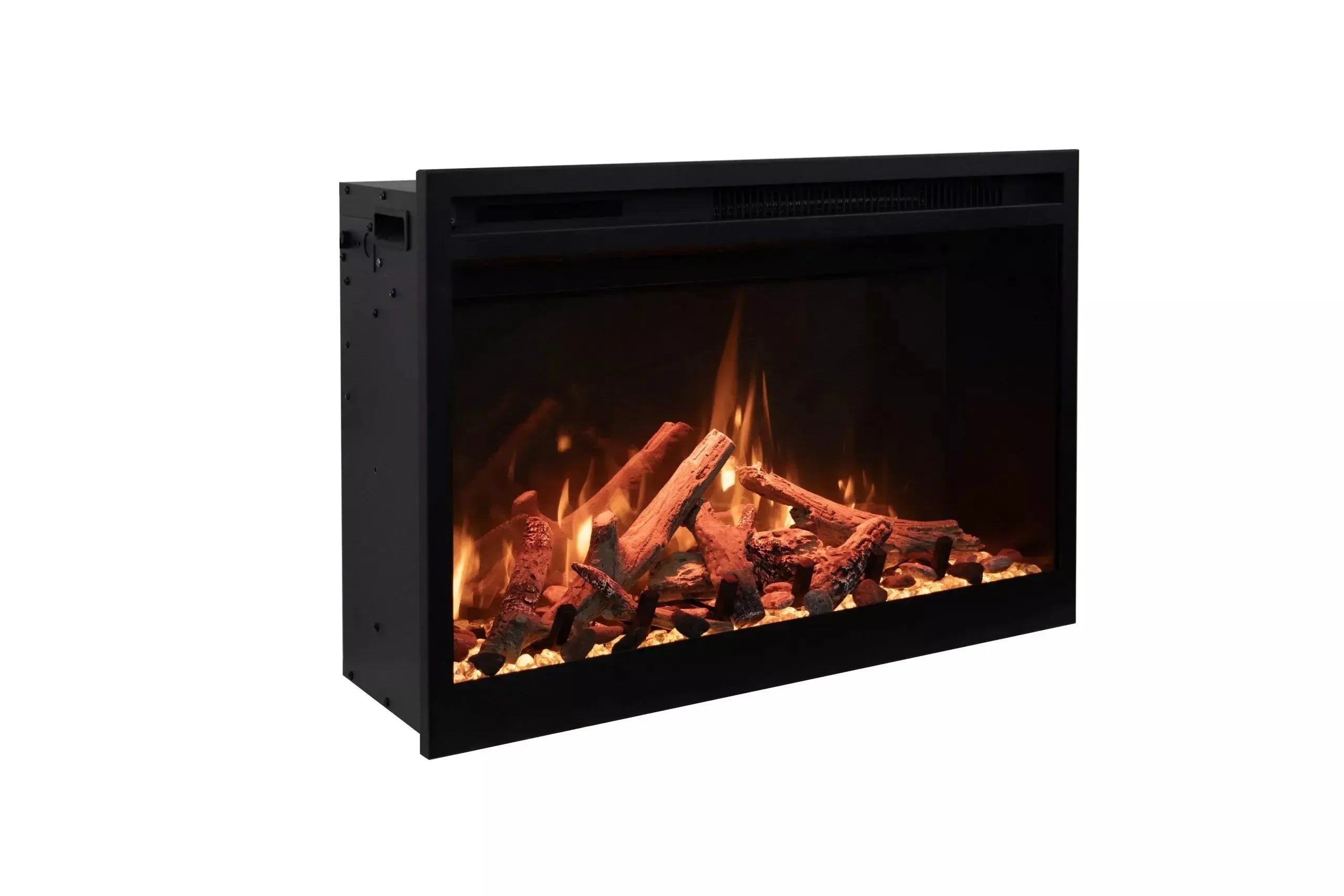 Amantii 42 Inch Fire & Ice RusticStone Smart Built-In Electric Fireplace