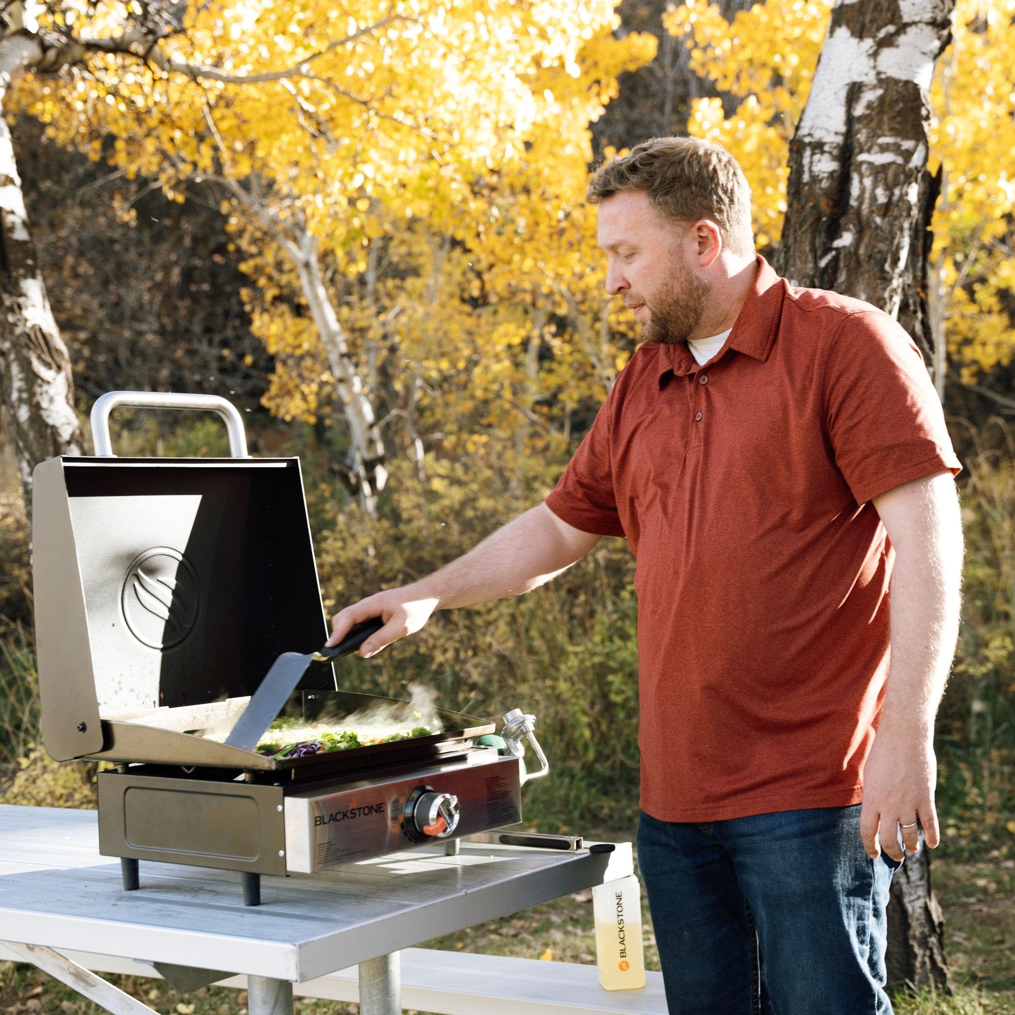 Blackstone 17 Inch Tabletop Griddle with Hood