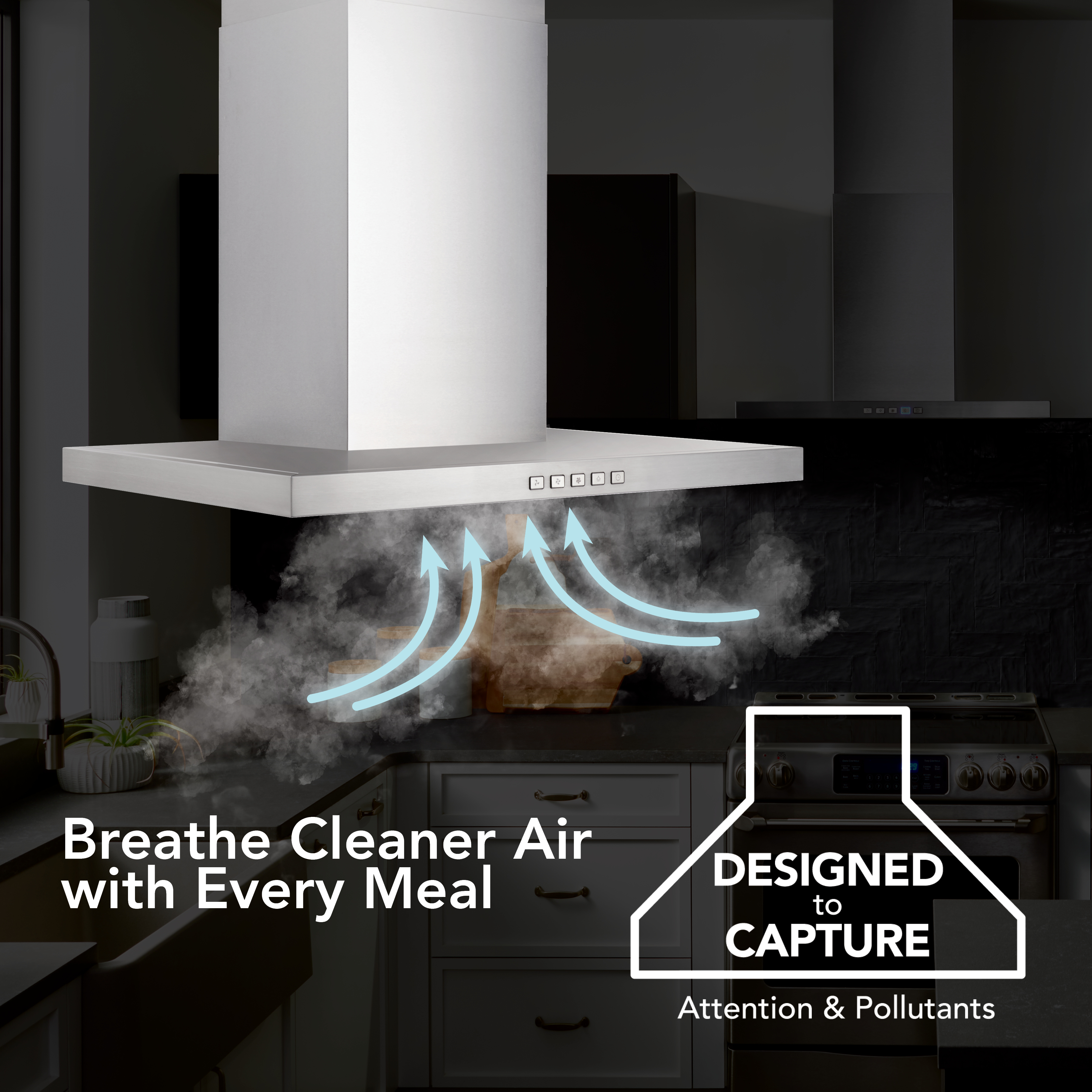 Broan 30 Inch Convertible Wall-Mount T-Style Chimney Range Hood