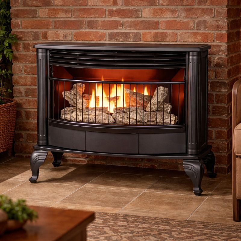 Buck Stove Ventless Dual Fuel Gas Stove with Logs