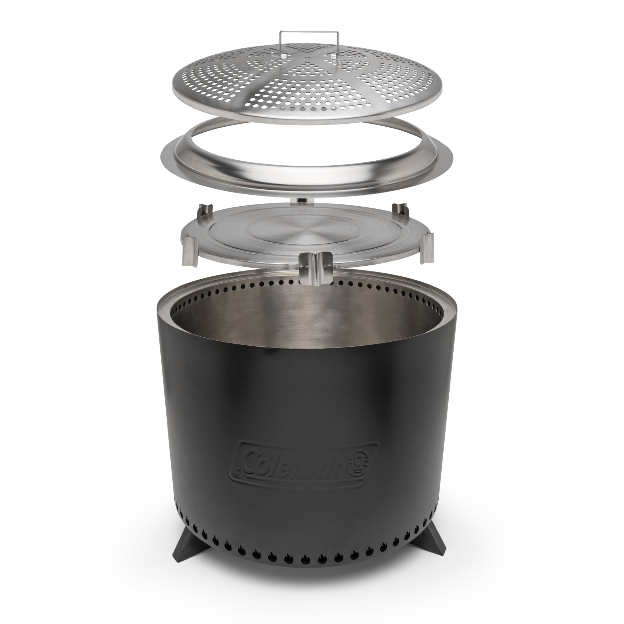 Coleman 15 Inch Round CityScapes Wood Burning Fire Pit