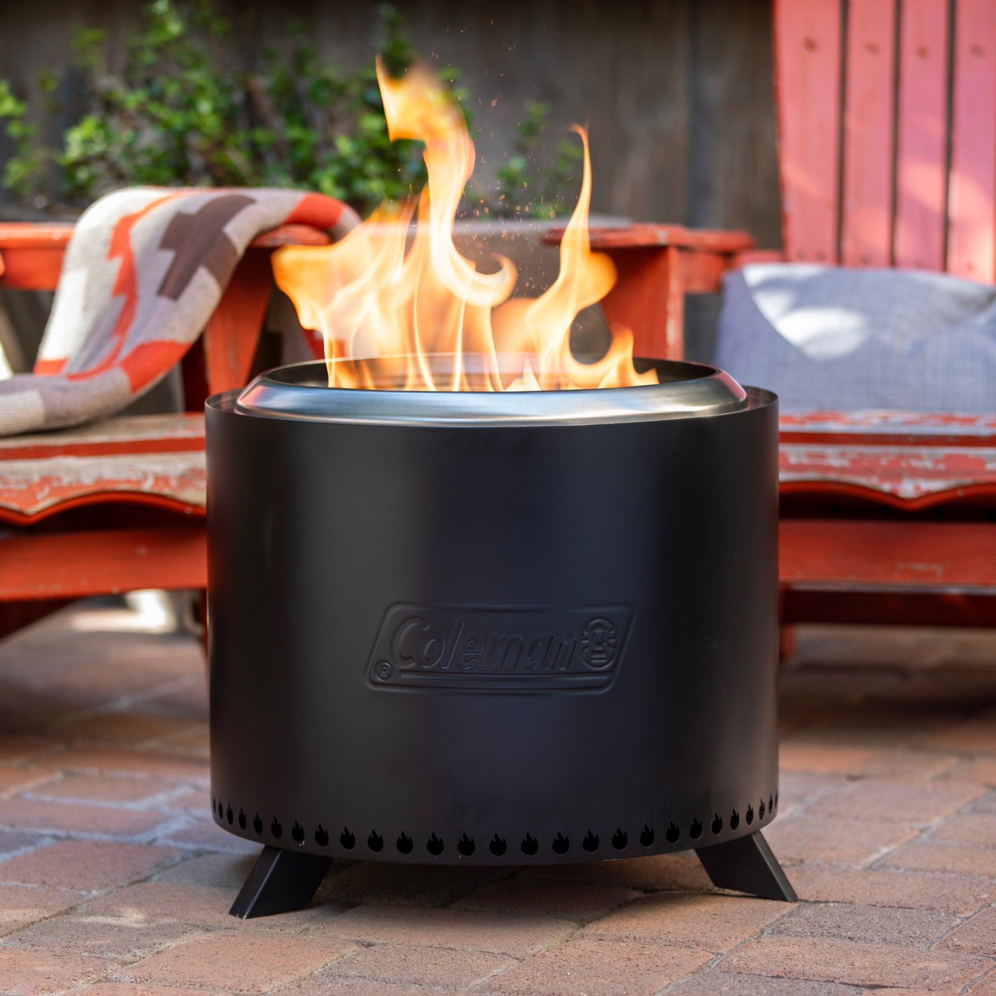 Coleman 15 Inch Round CityScapes Wood Burning Fire Pit