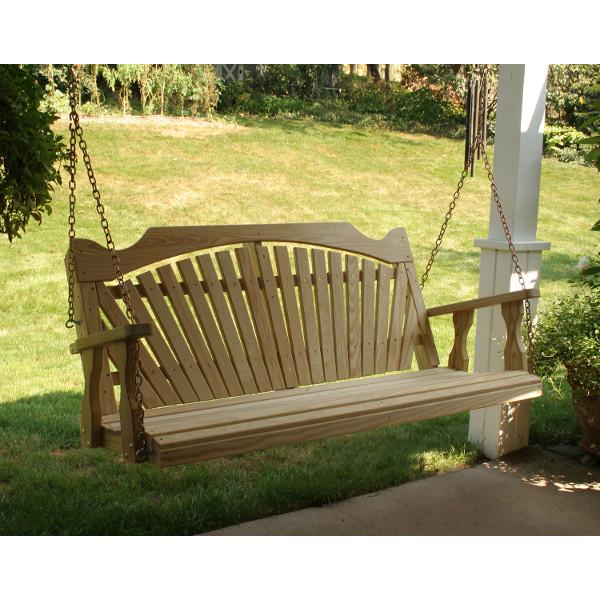 Creekvine Designs Treated Pine Fanback Porch Swing