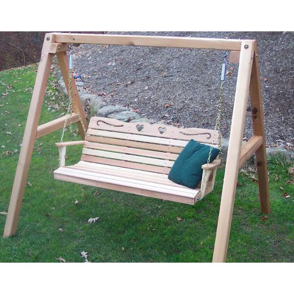 Creekvine Designs 5 Foot Cedar Country Hearts Porch Swing