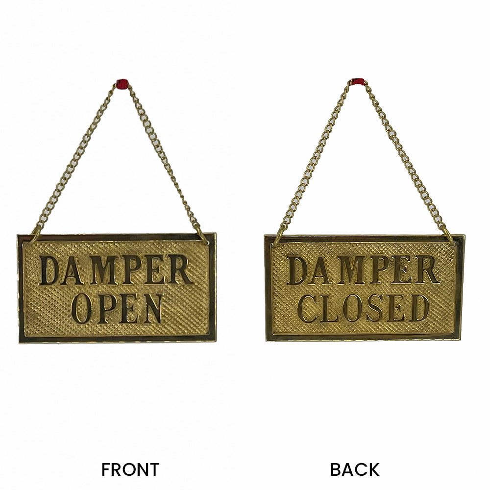 Dagan Polished Brass Damper Sign