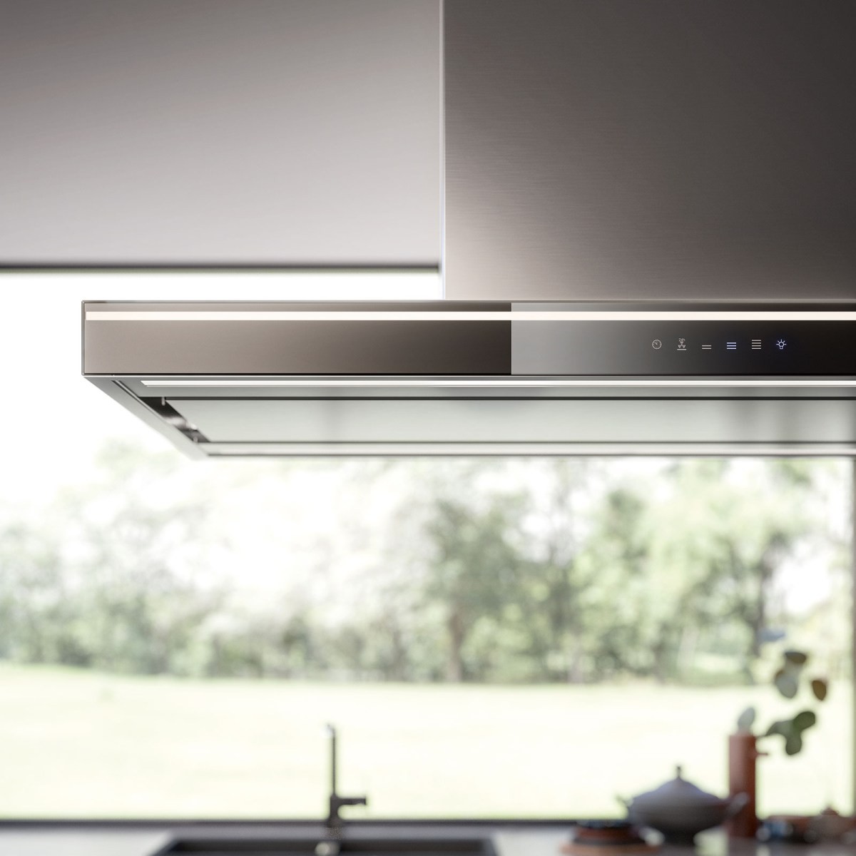 Falmec 36 Inch Lumina LED NRS Island Vent Hood