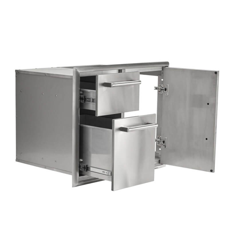 Haven Outdoor 31 Inch Coyote Outdoor 2-Drawer Kitchen Cabinet