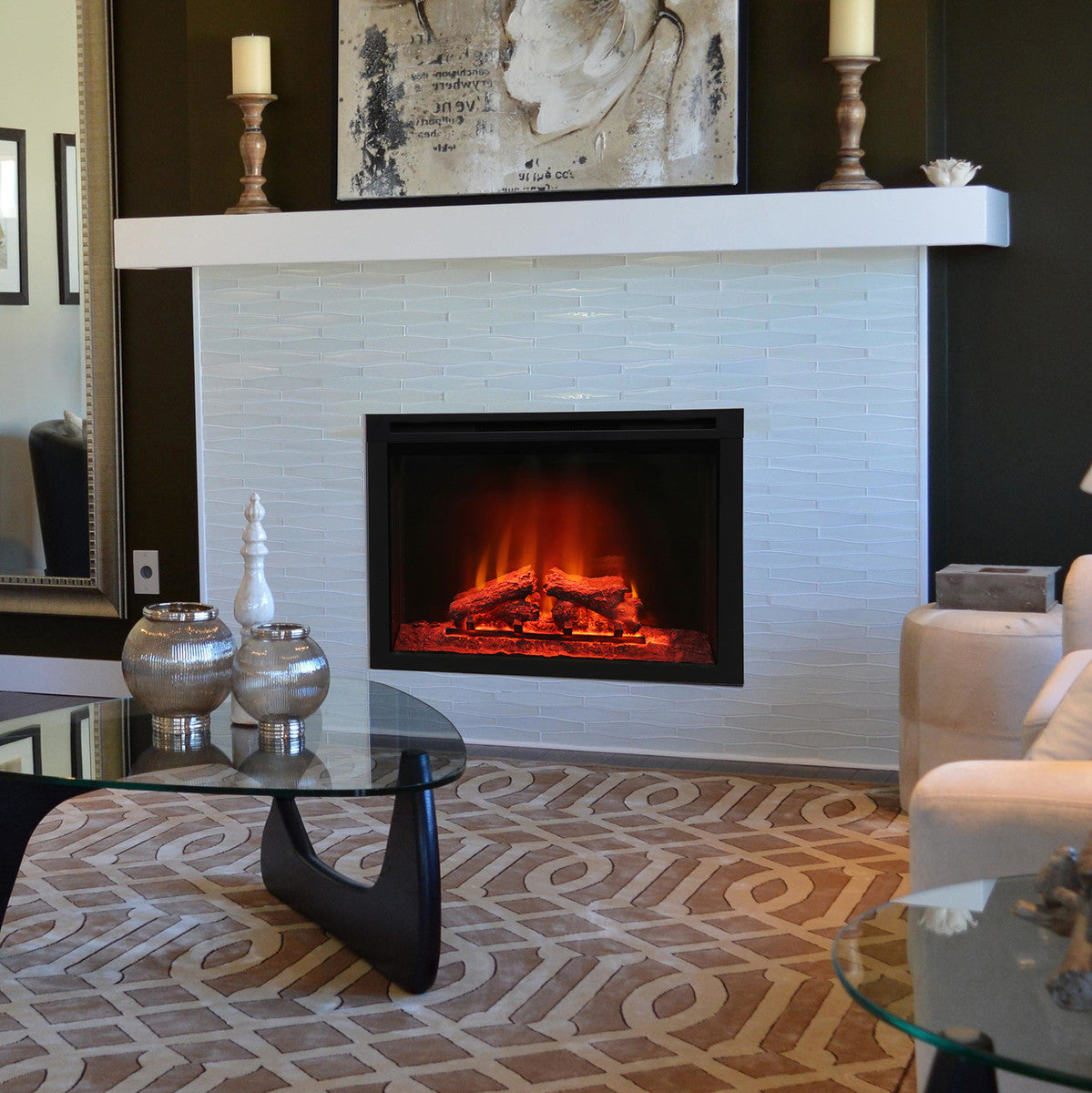 JR Home 30 Inch Paramount Jasper Electric Fireplace