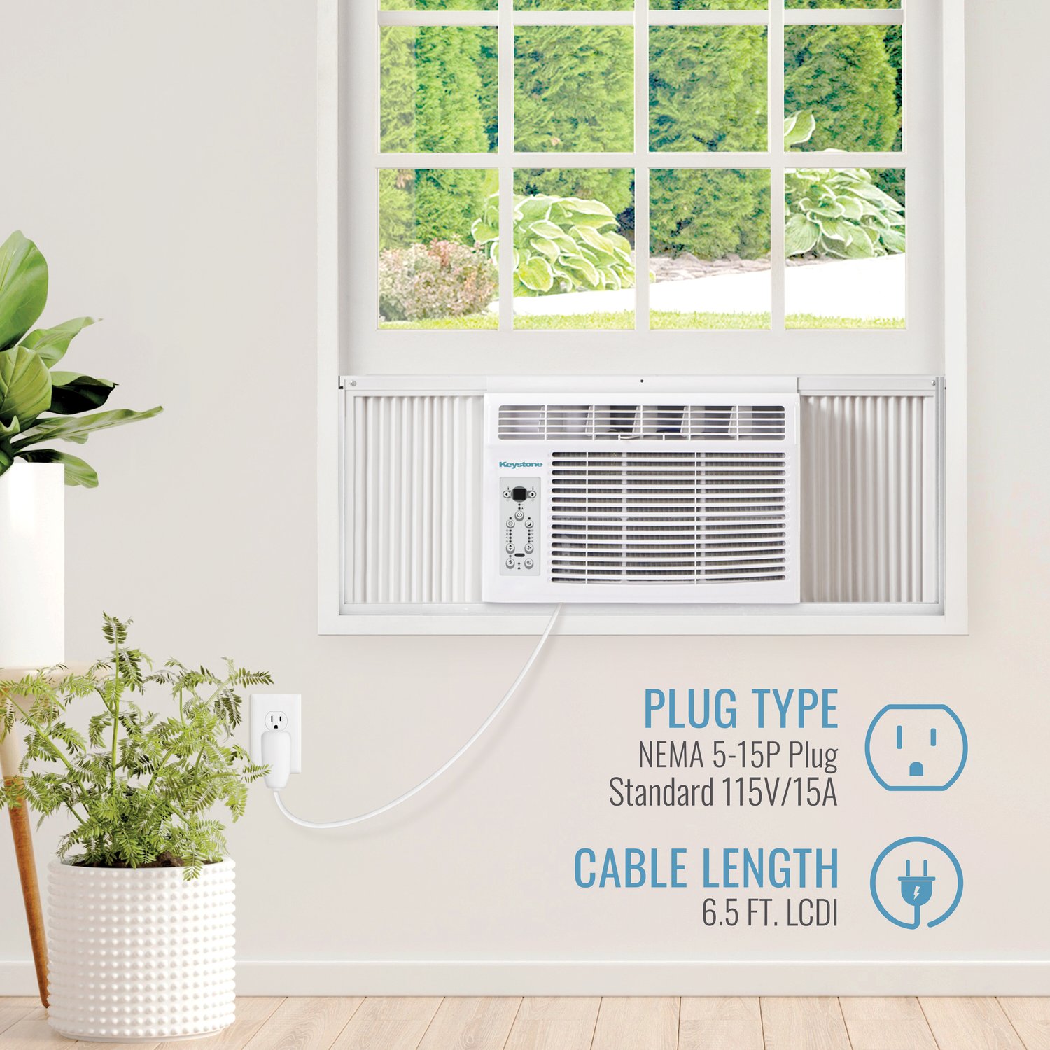 Keystone 19 Inch 8K BTU Window Air Conditioner - 115V
