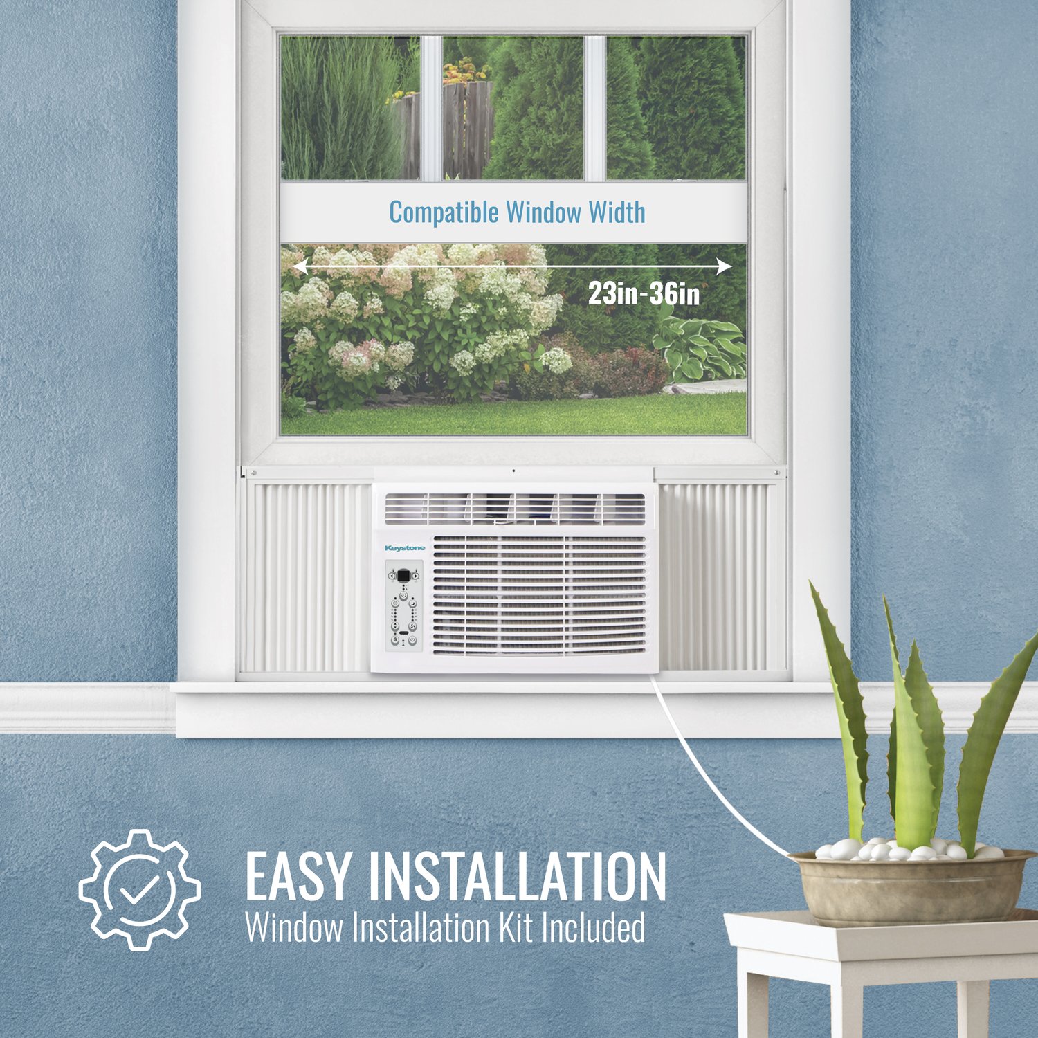 Keystone 19 Inch 8K BTU Window Air Conditioner - 115V