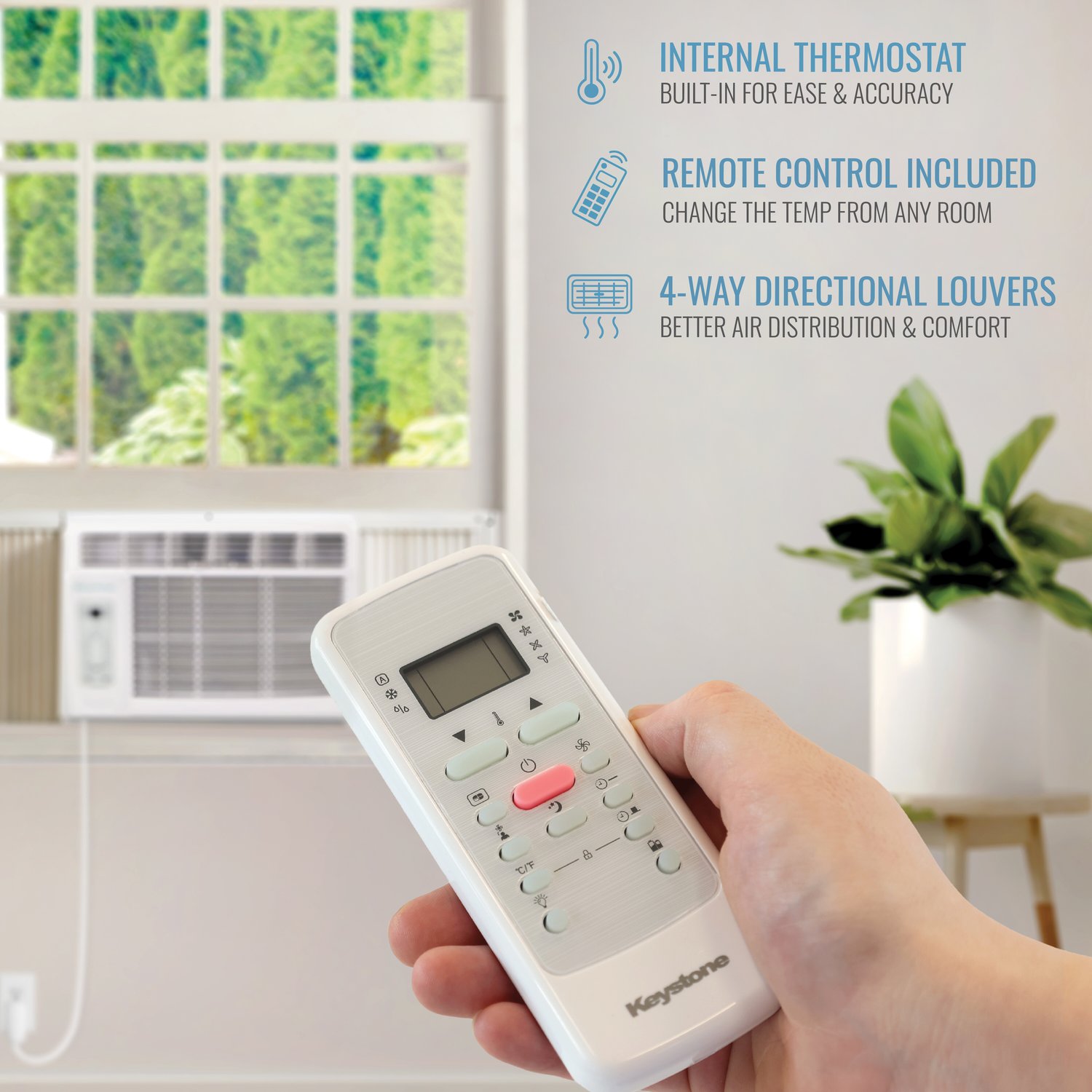 Keystone 19 Inch 8K BTU Window Air Conditioner - 115V