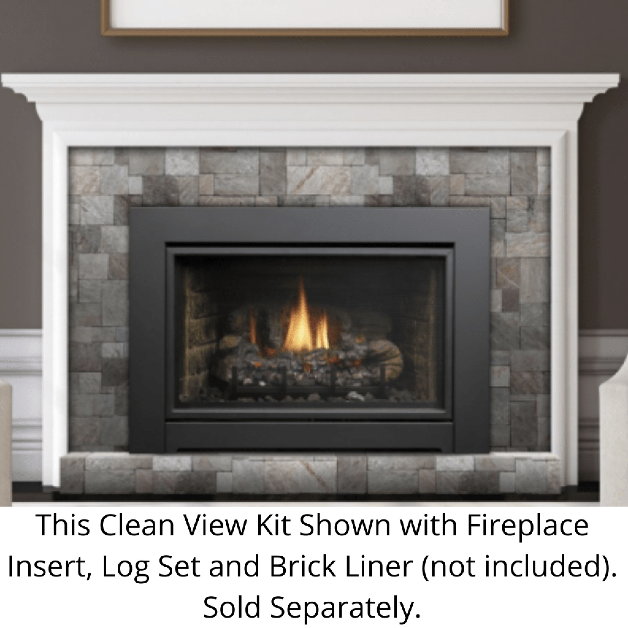 Kingsman Clean View Kit with Safety Screen for IDV34 Fireplace Inserts