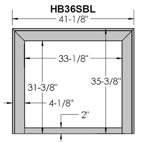 Kingsman Fireplace Surround - For MDV31/ZV3600/MVF40 Series Fireplaces