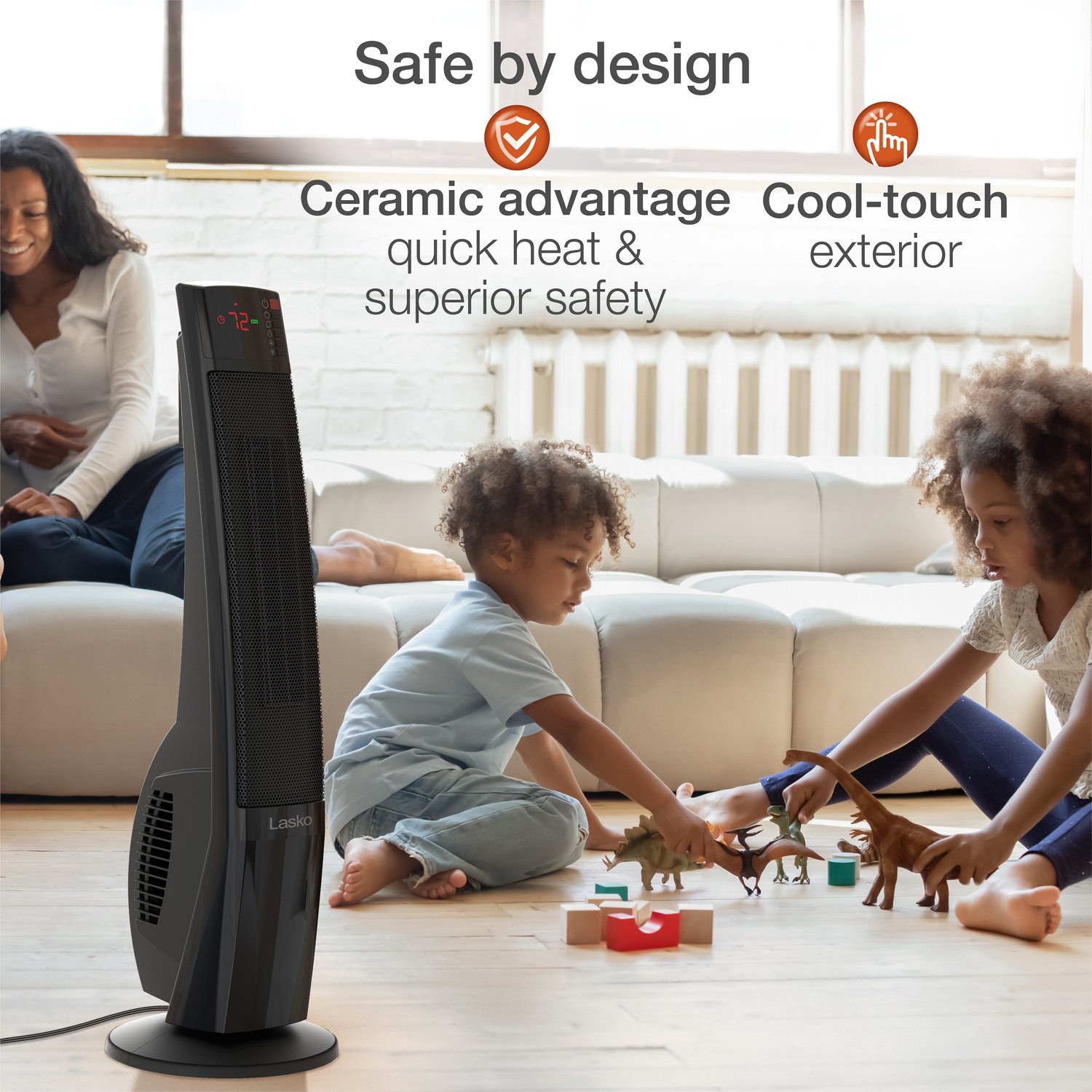 Lasko 30 Inch Ceramic Tower Heater with Remote