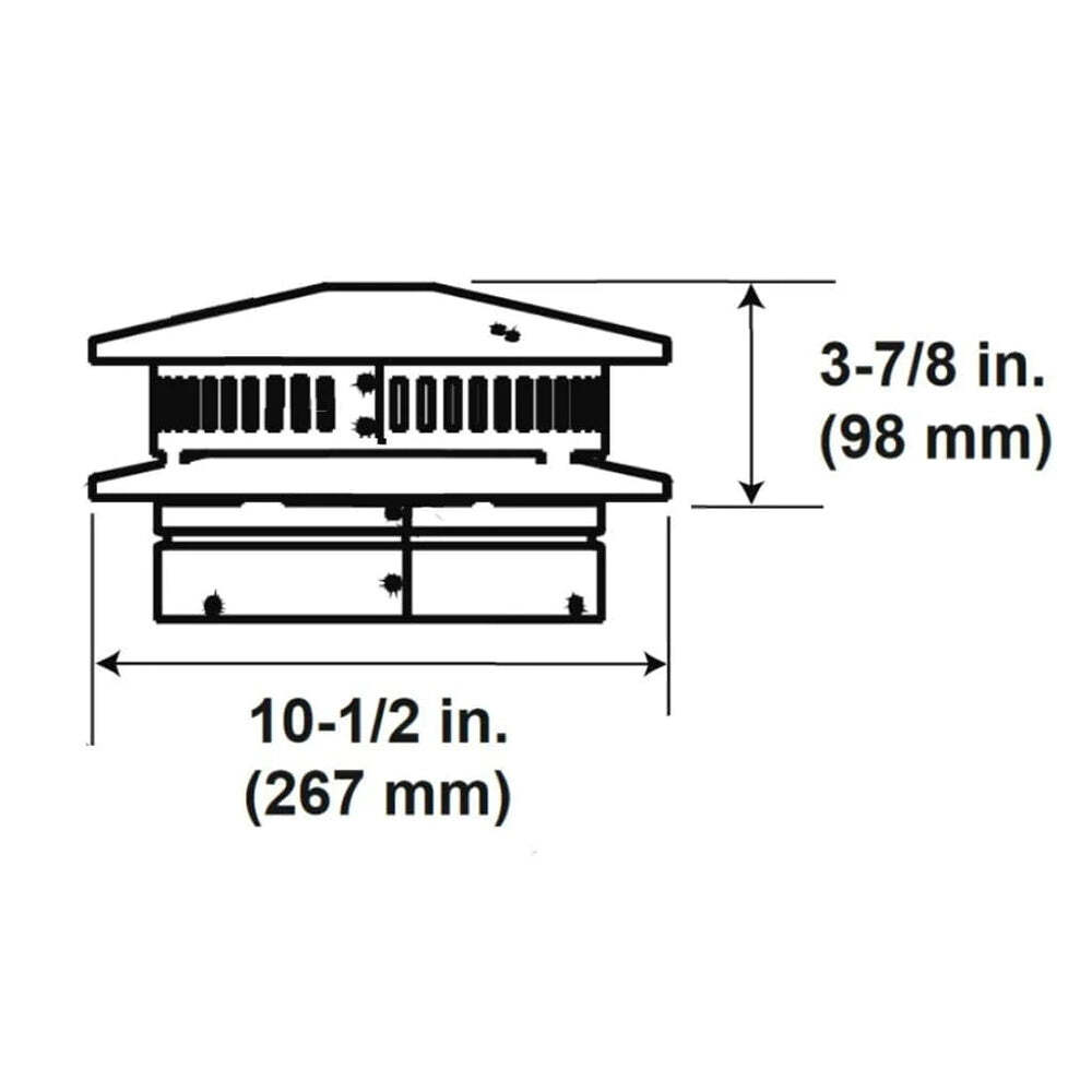 Majestic DVP-TV Vertical Termination Cap with Storm Collar - 5 Inch Diameter