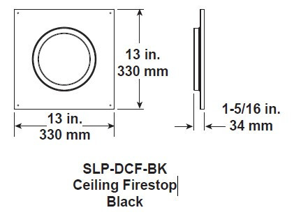 Majestic SLP-DCF-BK Decorative Ceiling Firestop - Black